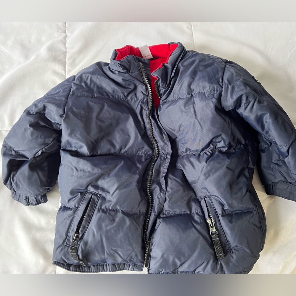 Gap Fleece lined Navy  Blue Puffer Winter Coat